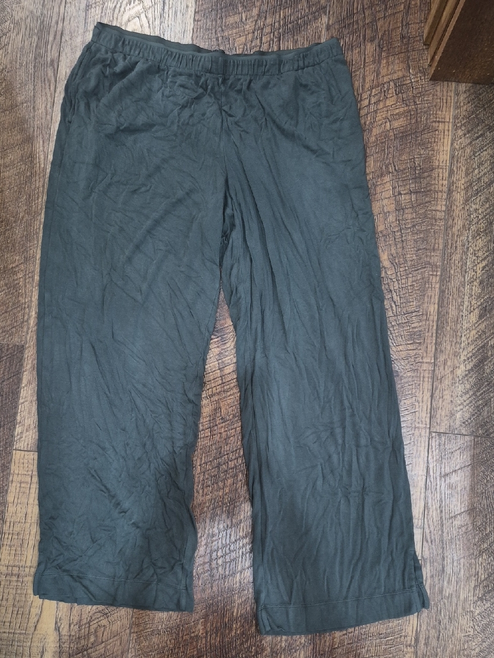 Soma Women's Comfort Wide-Leg Cropped Elastic Waist Pants Size XL
